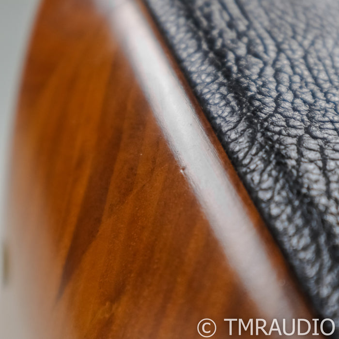 Sonus Faber Concerto Bookshelf Speakers; Black Leather w/ Walnut Pair; W/ Stands