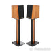 Sonus Faber Concerto Bookshelf Speakers; Black Leather w/ Walnut Pair; W/ Stands