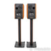 Sonus Faber Concerto Bookshelf Speakers; Black Leather w/ Walnut Pair; W/ Stands