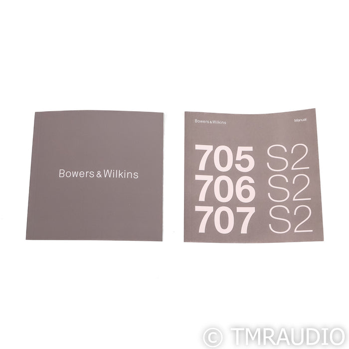 B&W 706 S2 Bookshelf Speakers; Rosenut Pair