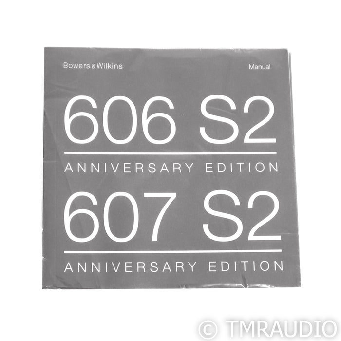 B&W 607 S2 Anniversary Edition Bookshelf Speakers; Oak Pair