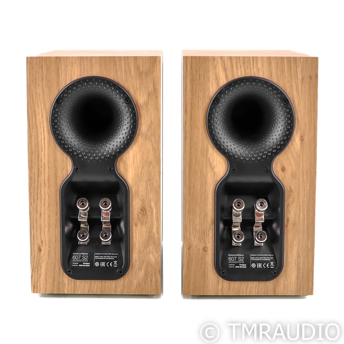 B&W 607 S2 Anniversary Edition Bookshelf Speakers; Oak Pair