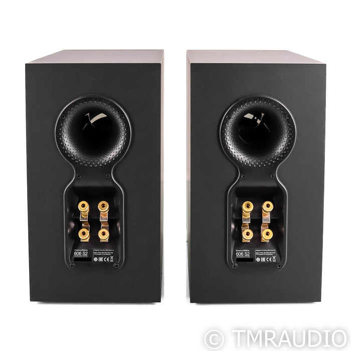 B&W 606 S2 Anniversary Edition Bookshelf Speakers; Black Ash Pair