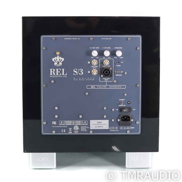 REL S/3 SHO 10‚Äù Powered Subwoofer; Super High Output; Piano Black