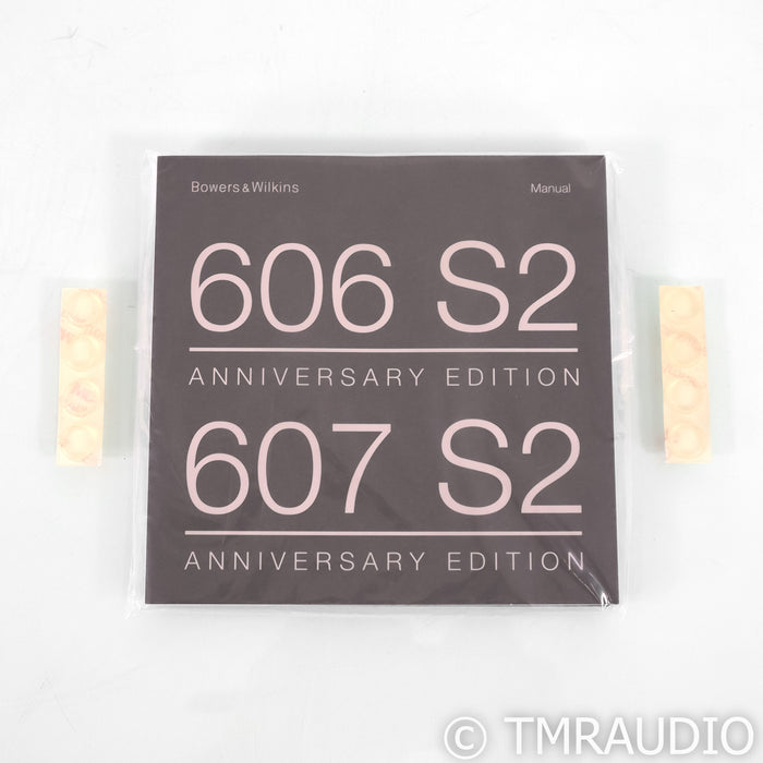 B&W 606 S2 Anniversary Edition Bookshelf Speakers; Black Pair