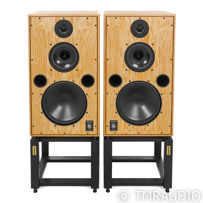 Harbeth 40.2 40th Anniversary Edition Monitors; Tamo Ash Pair with Ton Traeger Stands