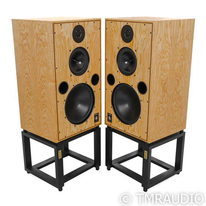 Harbeth 40.2 40th Anniversary Edition Monitors; Tamo Ash Pair with Ton Traeger Stands