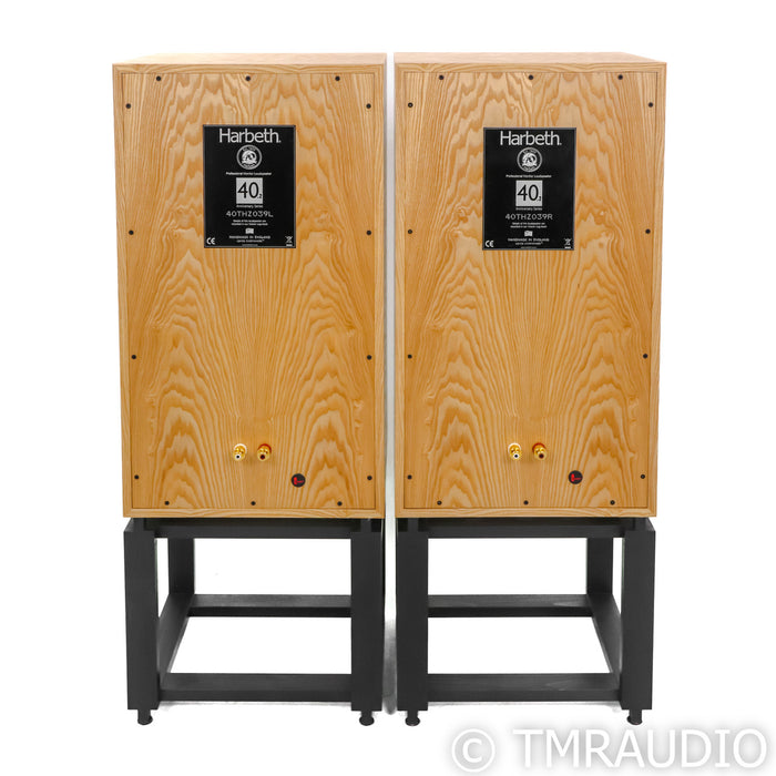 Harbeth 40.2 40th Anniversary Edition Monitors; Tamo Ash Pair with Ton Traeger Stands