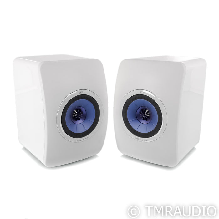 KEF LS50 Bookshelf Speaker; White Pair