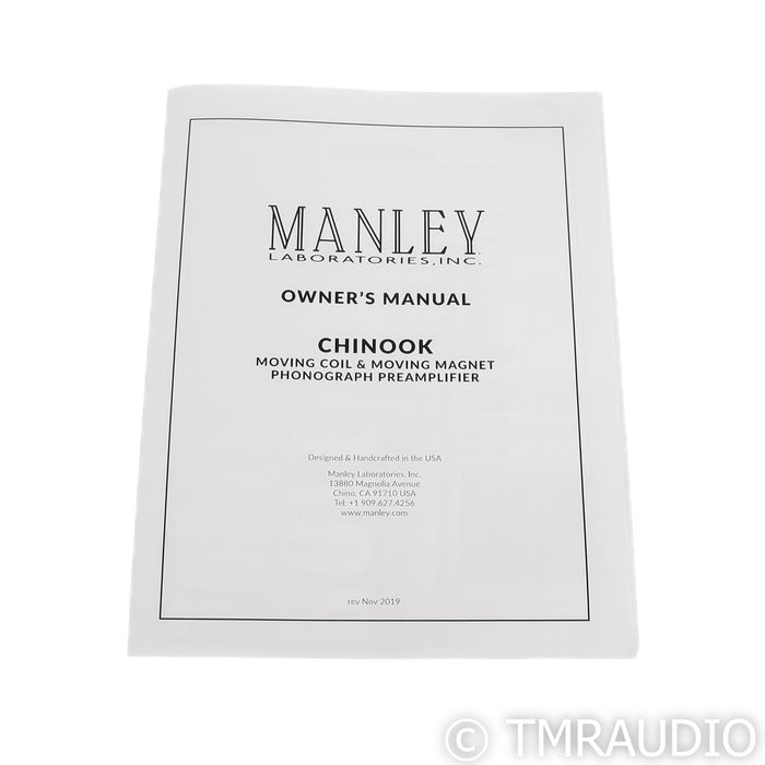 Manley Laboratories Chinook MkII MM / MC Tube Phono Preamplifier; Special Edition