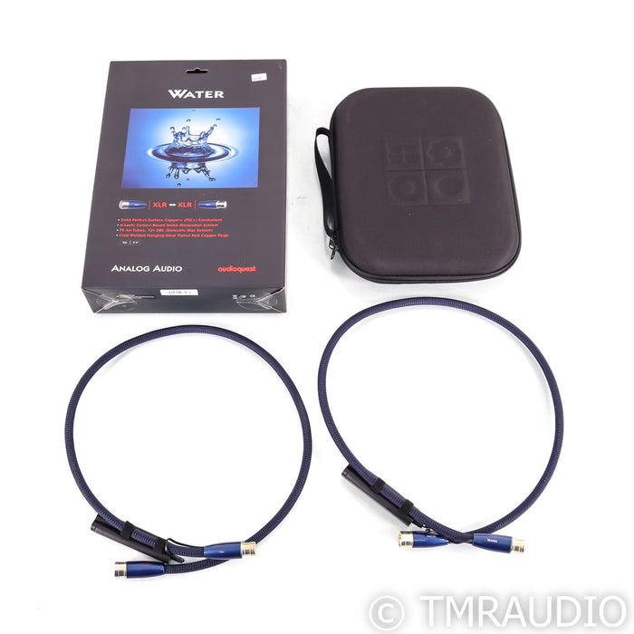AudioQuest Water XLR Cables; 1m Pair Balanced Interconnects