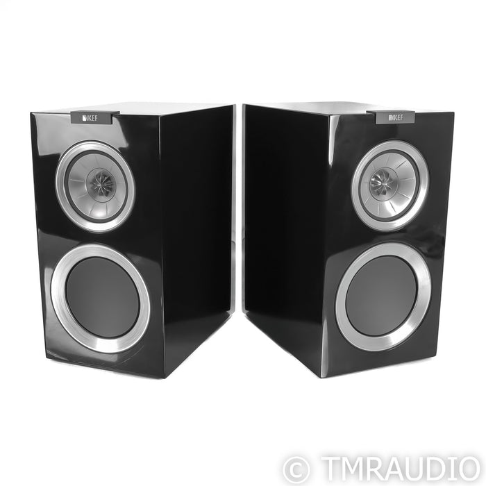 KEF R300 Bookshelf Speakers; Piano Black Pair