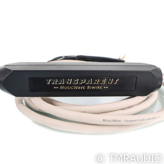 Transparent Audio MusicWave Bi-Wire Speaker Cables; 15ft Pair Spade to Banana