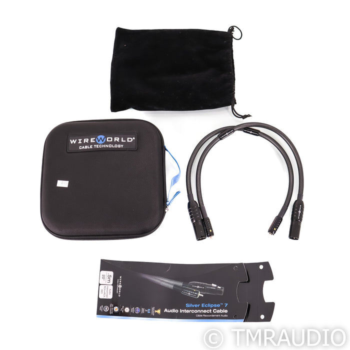 WireWorld Silver Eclipse 7 XLR to RCA; .5m Pair Interconnects