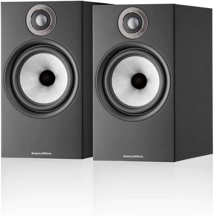 B&W 606 S2 Anniversary Edition Bookshelf Speakers; Black Pair (New)