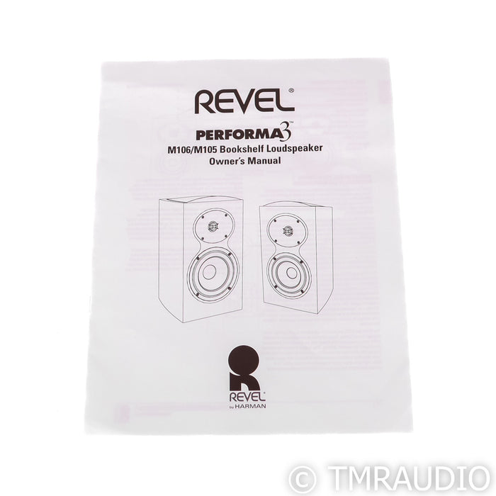 Revel Performa 3 M105 Bookshelf Speakers; Walnut Pair