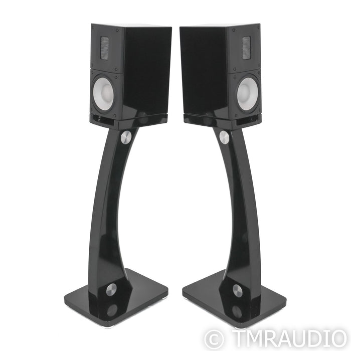 Raidho X1 Bookshelf Speakers; X-1; Gloss Black Pair w/ Stands