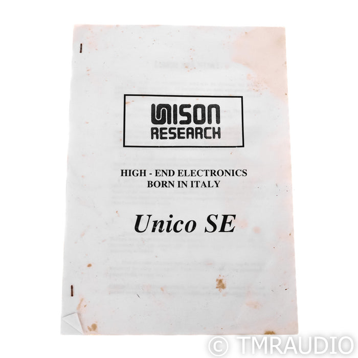 Unison Research Unico SE Stereo Integrated Amplifier; MM Phono; Silver