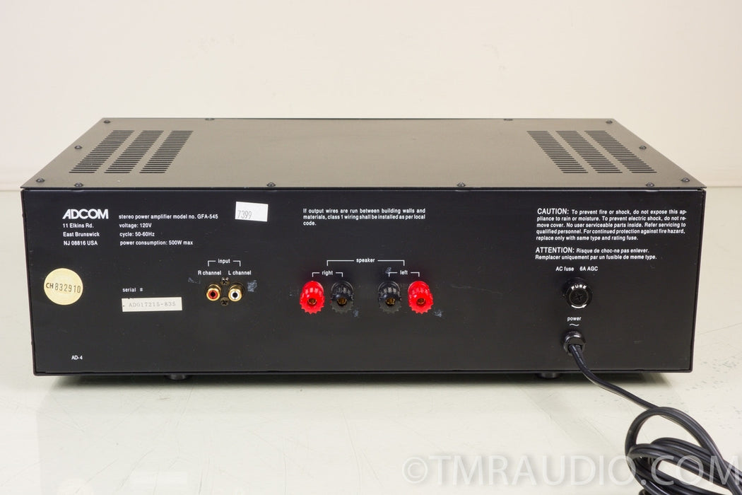 Adcom GFA-545 Stereo Power Amplifier