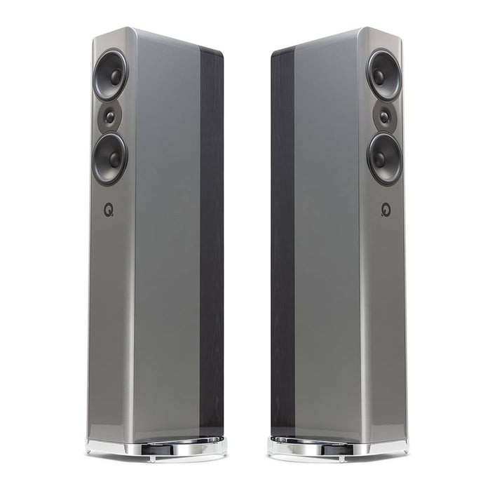 Q Acoustics Concept 500 Floorstanding Speakers; Silver and Ebony Pair (New)