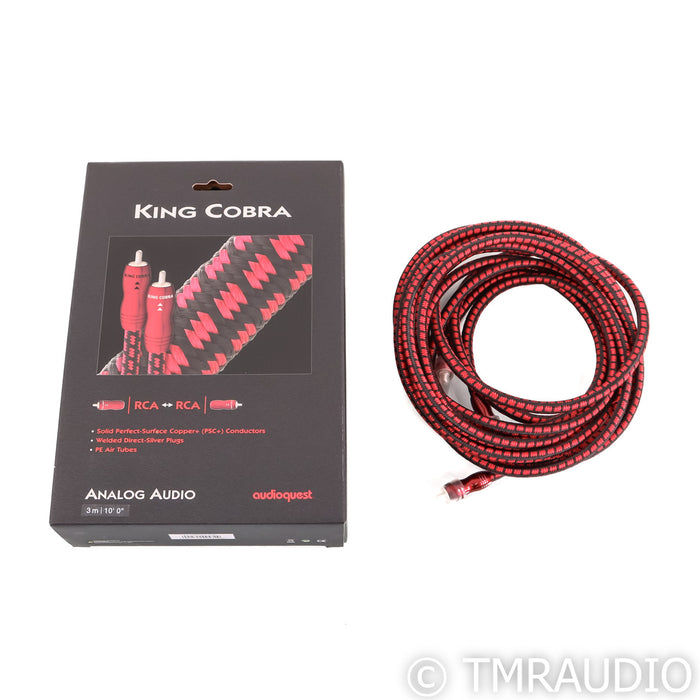 AudioQuest King Cobra RCA Cables; 3m Pair Interconnects