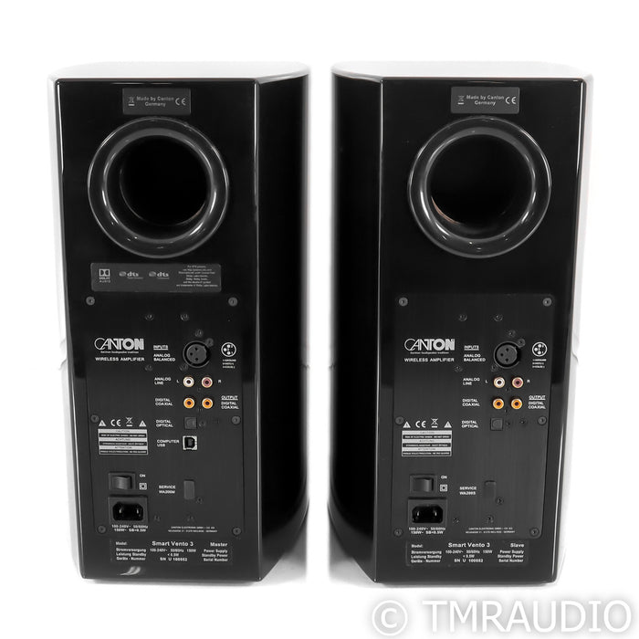 Canton Smart Vento 3 Wireless Powered Bookshelf Speakers; Black Gloss Pair (Warranty)