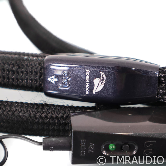 AudioQuest Robin Hood Bi-Wire Speaker Cables; 8ft Pair; ZERO + BASS; 72v DBS
