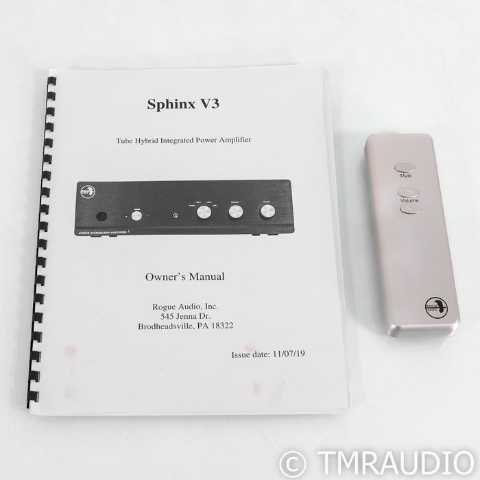 Rogue Audio Sphinx V3 Stereo Tube Hybrid Integrated Amplifier; MM/MC Phono