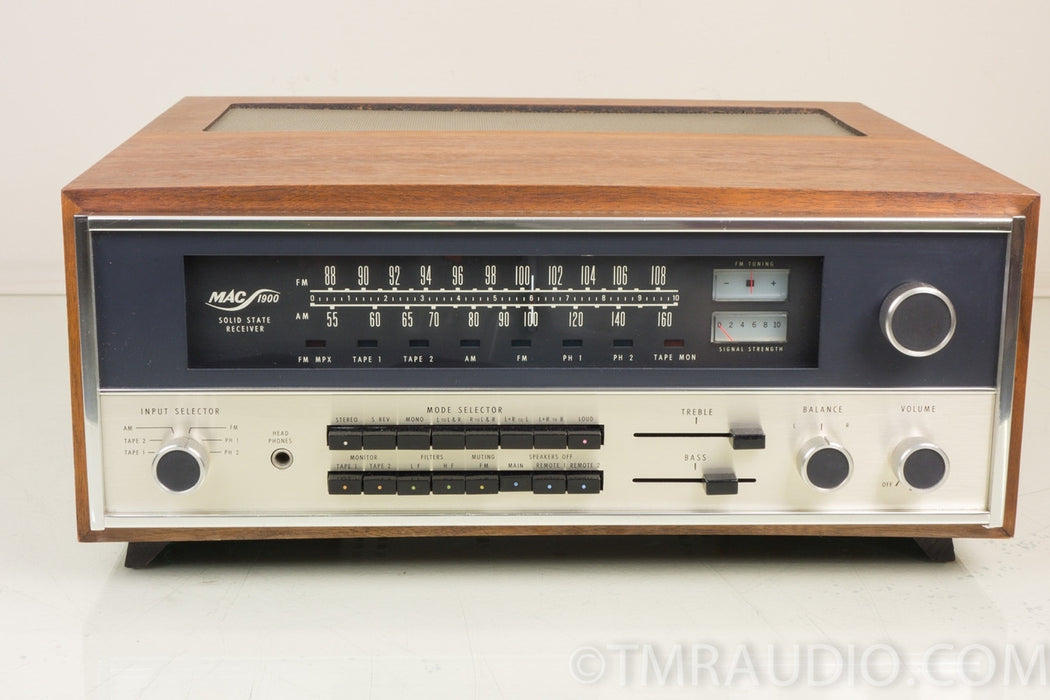 McIntosh Mac-1900 Vintage Stereo AM / FM Receiver w/ Wood Case