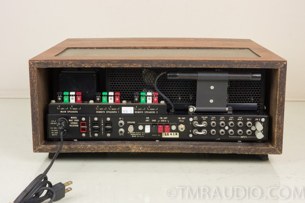 McIntosh Mac-1900 Vintage Stereo AM / FM Receiver w/ Wood Case
