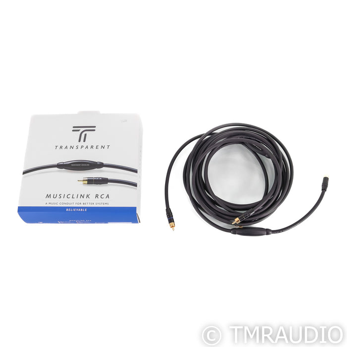 Transparent Audio MusicLink RCA Cables; 3m Pair Interconnects