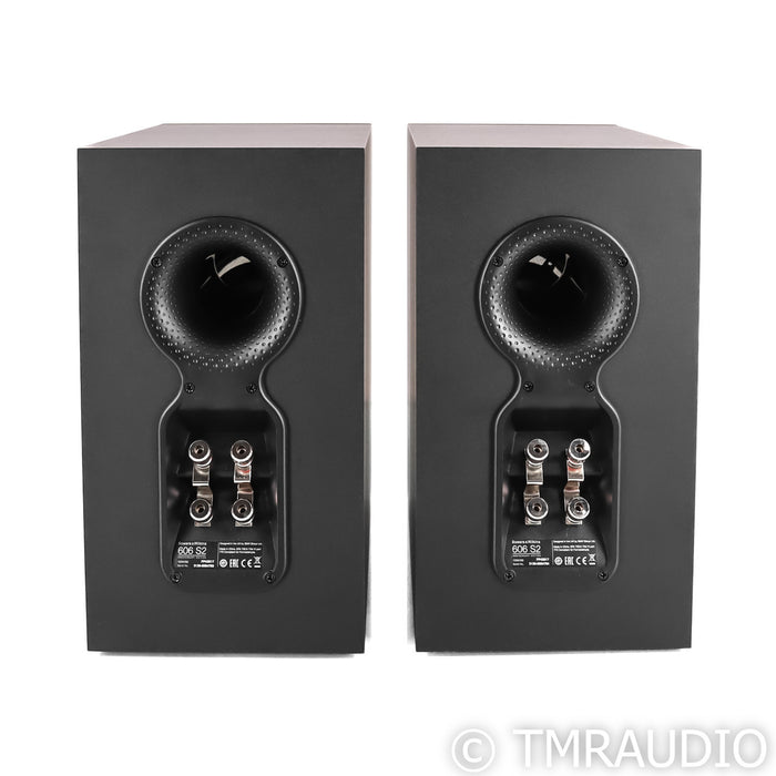 B&W 606 S2 Anniversary Edition Bookshelf Speakers; Black Pair
