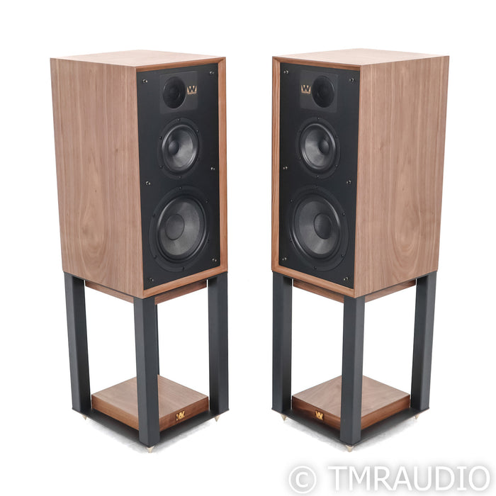 Wharfedale Linton 85th Anniversary Bookshelf Speakers; Walnut Pair w/ Stands
