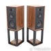 Wharfedale Linton 85th Anniversary Bookshelf Speakers; Walnut Pair w/ Stands