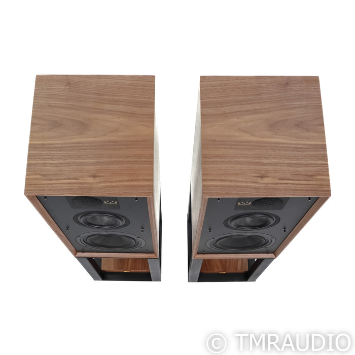 Wharfedale Linton 85th Anniversary Bookshelf Speakers; Walnut Pair w/ Stands