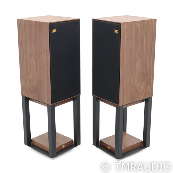 Wharfedale Linton 85th Anniversary Bookshelf Speakers; Walnut Pair w/ Stands