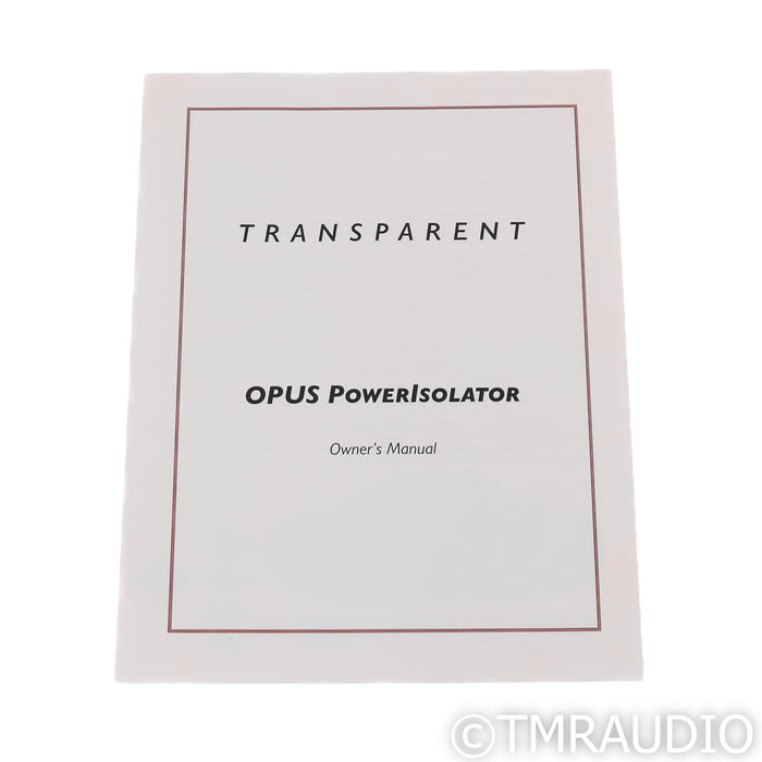Transparent Audio Opus Power Isolator AC Line Power Conditioner