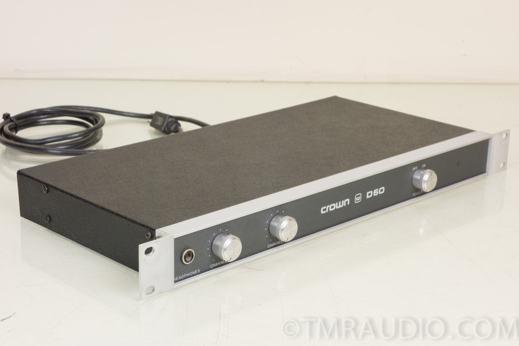 Crown D60 Vintage Stereo Power Amplifier