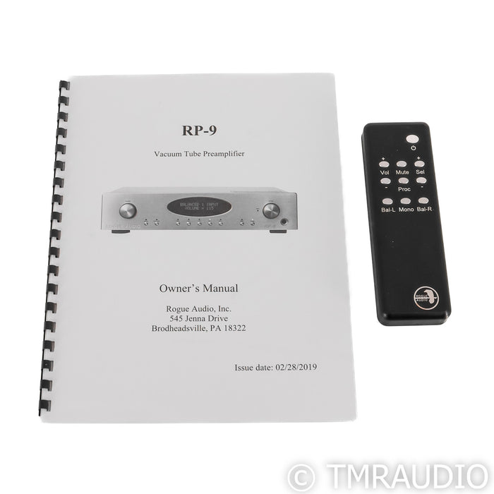 Rogue Audio RP-9 Stereo Tube Preamplifier; RP9