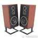 KLH Model Five Bookshelf Speakers; West African Mahogany Pair w/ Stands