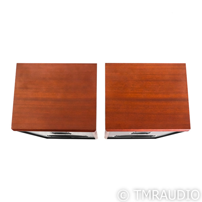 KLH Model Five Bookshelf Speakers; West African Mahogany Pair w/ Stands