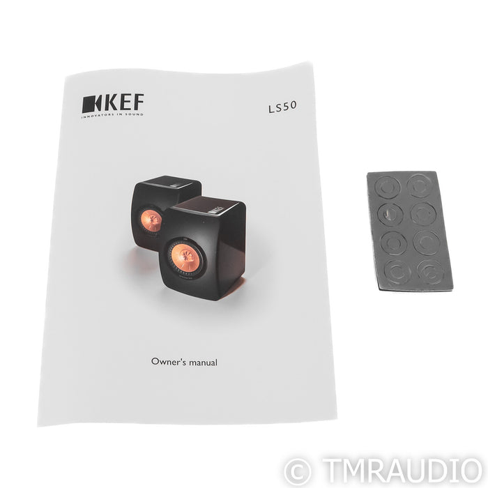 KEF LS50 Bookshelf Speakers; Black Pair
