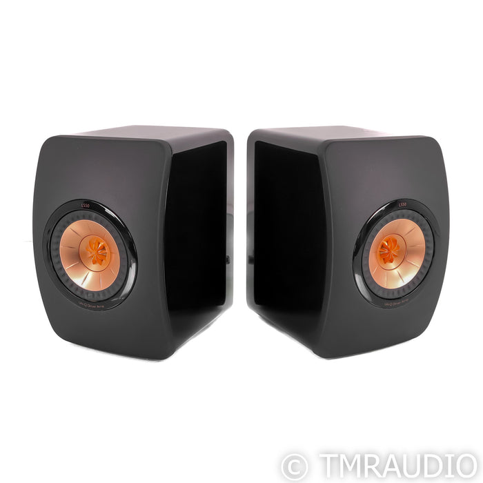 KEF LS50 Bookshelf Speakers; Black Pair