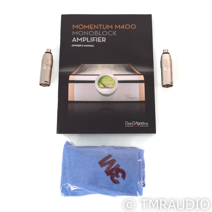 Dan D' Agostino Momentum M400 Mono Power Amplifiers; Silver Pair
