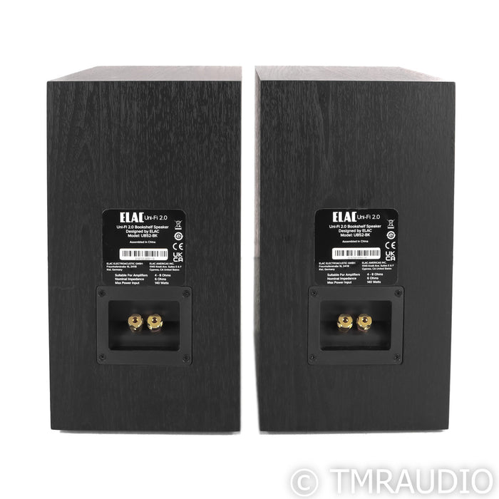 ELAC Uni-Fi 2.0 UB52 Bookshelf Speakers; Black Pair
