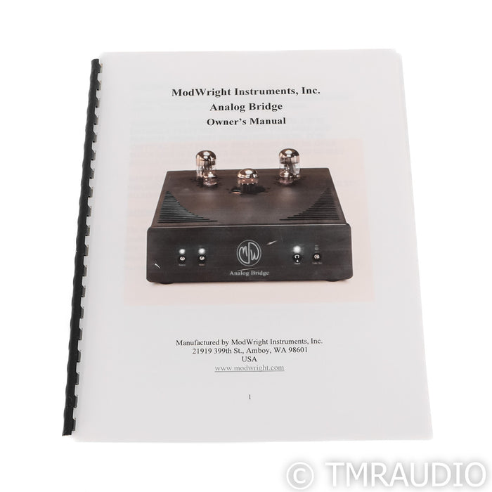 ModWright Analog Bridge Tube Buffer; XLR (Open Box)