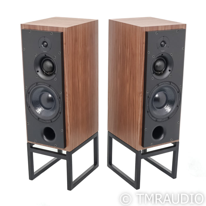 ATC SCM50P Bookshelf Speakers; Walnut Pair w/ Stands (Open Box)