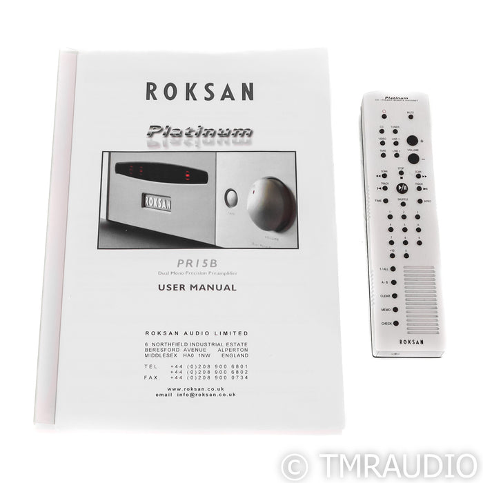 Roksan Platinum PR15B Preamplifier; PR-15B