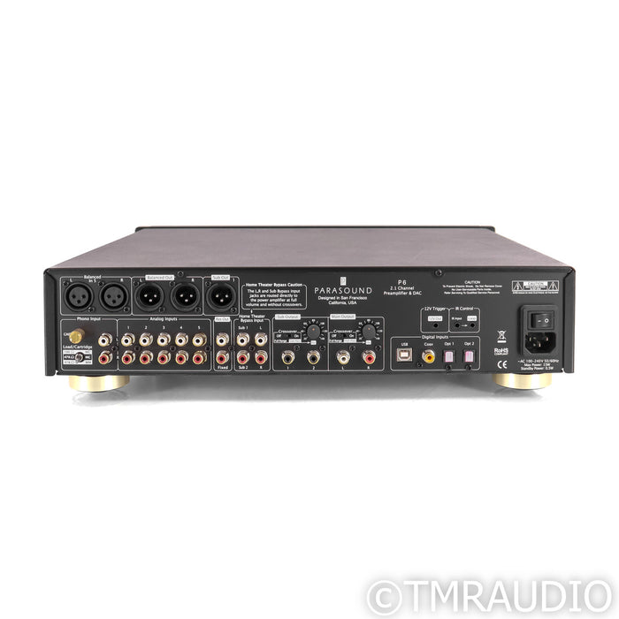 Parasound Halo P6 2.1 Channel Preamplifier; MM / MC Phono; USB