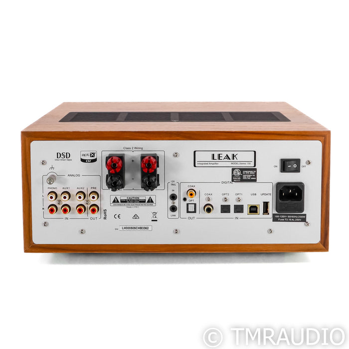 Leak Stereo 130 Stereo Integrated Amplifier; DAC; USB; MM Phono; Walnut Cabinet